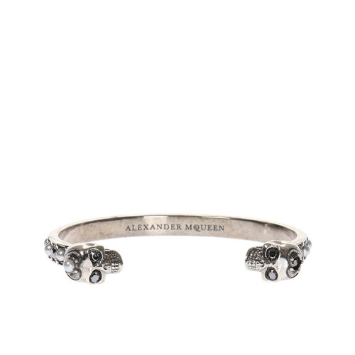 Alexander McQueen/亞歷山大麥昆 男女同款 雙骷髏頭 時尚百搭手鐲 482268J160Y1328