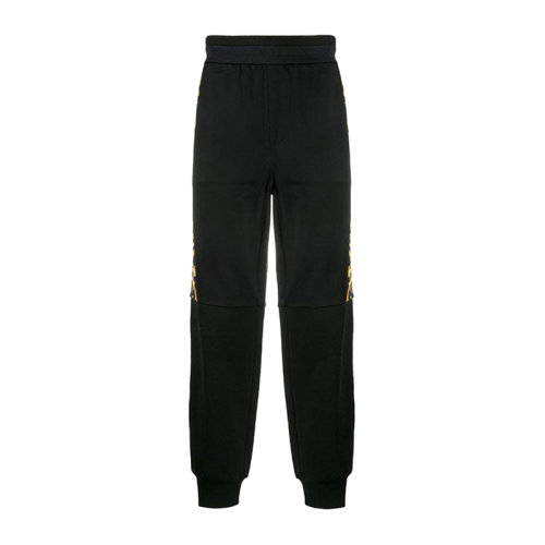 VERSACE/范思哲 男士黑色棉質(zhì)經(jīng)典巴洛克印花束腳休閑褲運動褲長褲男褲 A85349-A232536-A7900