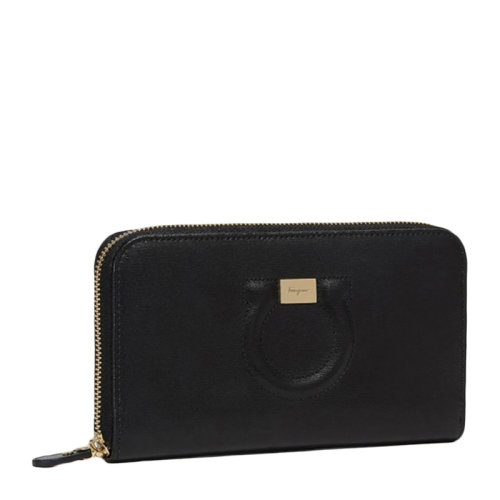 Salvatore Ferragamo/菲拉格慕 女士黑色長款錢包女包 22-C843-683623（99新S級未使用）