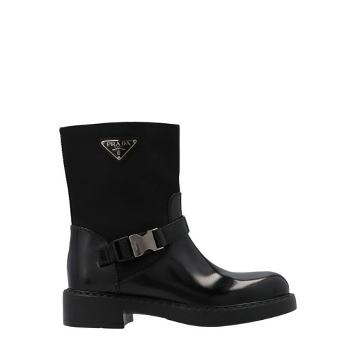 PRADA/普拉達  女士 女鞋 黑色皮革時尚短靴 1U682M-3LF7-F0002
