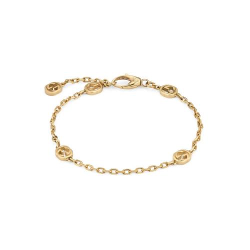  GUCCI古馳 22年秋冬 女士 互扣式雙G 18K黃金手鐲 629904 J8500 8000