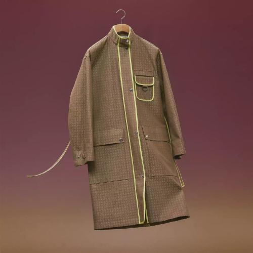  HERMES愛馬仕 22年秋冬 女士 風衣 Trench-coat motif ??Mosaique?? H2H0119DPBK38