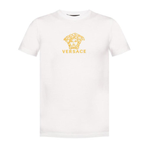 VERSACE/范思哲 男士純色棉質經典字母徽標美杜莎頭像印花裝飾圓領短袖上衣T恤 A82396-A224589 多色可選