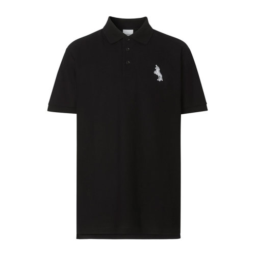 BURBERRY/博柏利 斑馬嵌花珠地網眼布棉質男士短POLO80298951