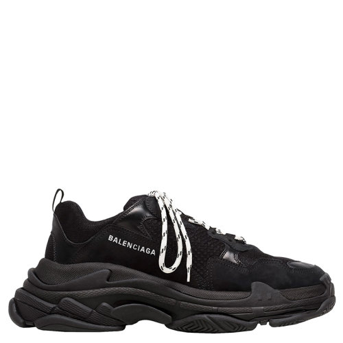 Balenciaga/巴黎世家  Triple S系列 男士黑色雙層泡沫網(wǎng)眼運(yùn)動(dòng)鞋534217W2CA11000