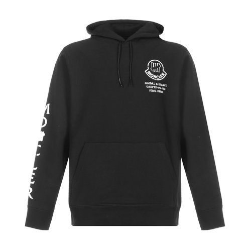 Moncler/蒙克萊  男裝男士黑色棉質時尚品牌圖案連帽長袖衛(wèi)衣  F20928G71910V8187999
