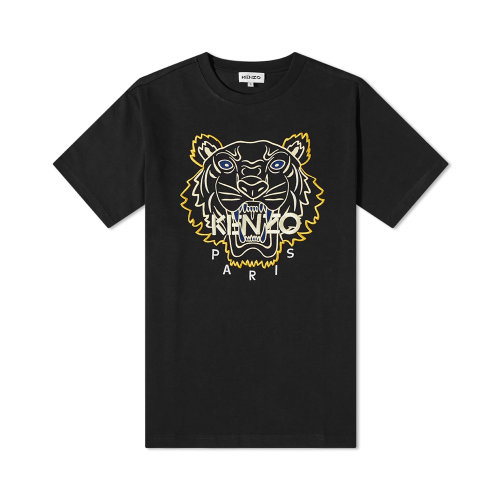 KENZO/高田賢三 男士純色經典字母徽標虎頭印花裝飾圓領短袖上衣T恤 FC55TS2194YH 多色可選