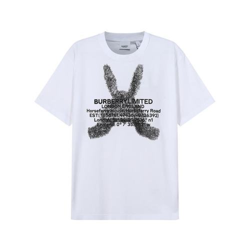  BURBERRY/博柏利 男士白色織物短袖T恤 80495651 PLFSX