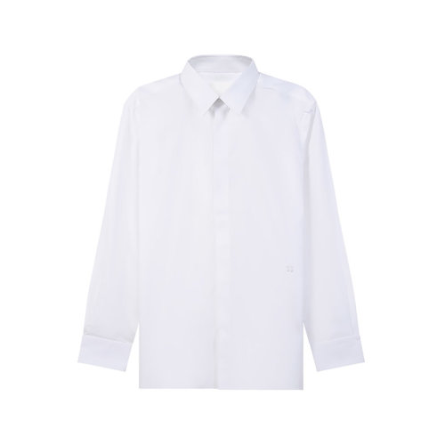 Givenchy/紀梵希【22春夏新款】男士棉質長袖襯衫LOGO刺繡 BM60PQ109F
