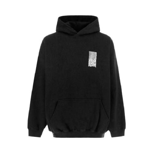  Balenciaga/巴黎世家 白色條碼圖案大廓形棉質連帽衫 男士 651799TKVE6 9040 PLFSX