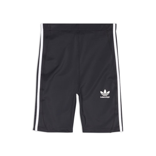 Balenciaga/巴黎世家 22年秋冬新款 ADIDAS聯名系列 女士黑色啞光氨綸面料騎行短褲725599TYK071000