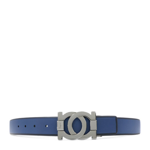 Salvatore Ferragamo/菲拉格慕 男士銀色LOGO皮帶腰帶 67-9163多色可選