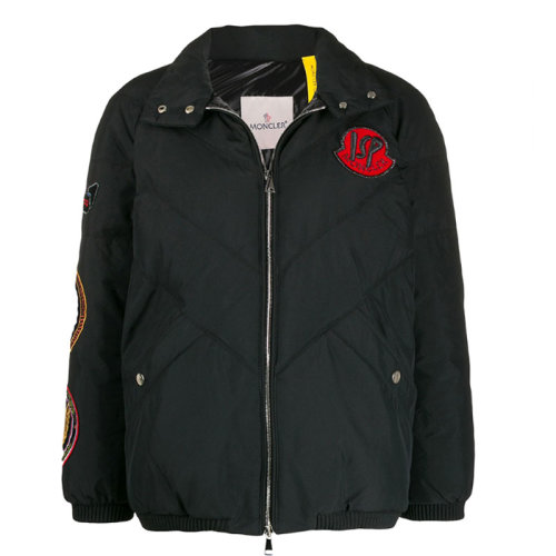 Moncler/蒙克萊 蒙口 女裝 時尚百搭 圖案黑色女士羽絨服 4591100C0238999