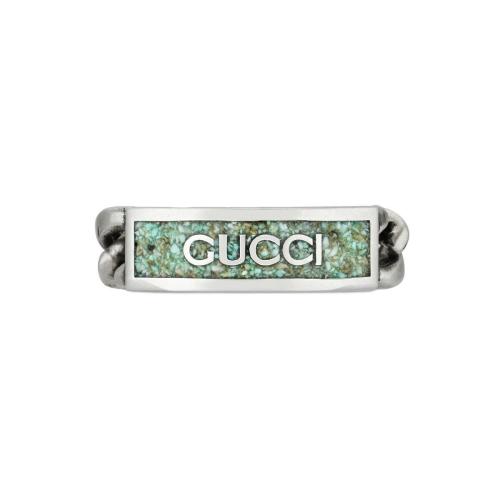  GUCCI古馳 22年秋冬 女士 飾琺瑯Gucci標識戒指 678711 J8410 9071 預定商品2-6周發貨
