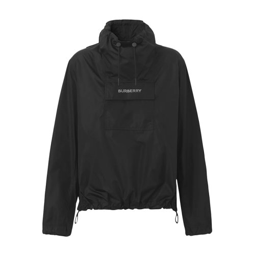 BURBERRY/博柏利 22年早春新款 女士黑色輕便尼龍面料徽標設計高領夾克外套80525331