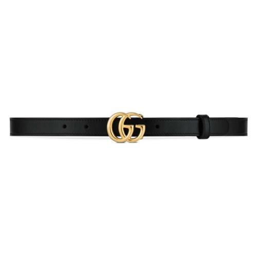  GUCCI古馳 22年秋冬 女士 雙G帶扣皮革腰帶 409417 0YA0O 1000