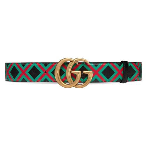  GUCCI古馳 22年秋冬 男士 雙G十字交叉印花腰帶 709985 AAARA 8943