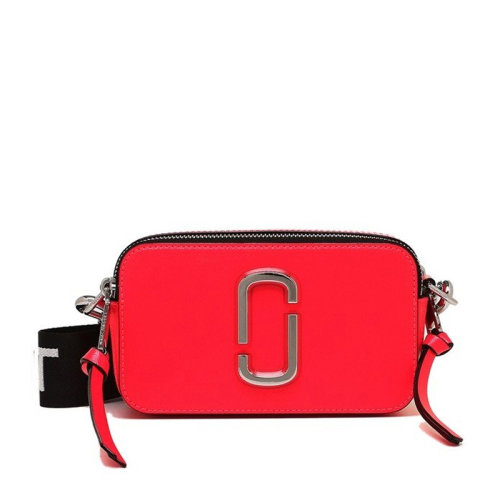 Marc Jacobs/馬克雅各布斯 SNAPSHOT系列純色牛皮經典金屬徽標裝飾拉鏈開合單肩包斜挎包相機包女包 M0014503 多色可選