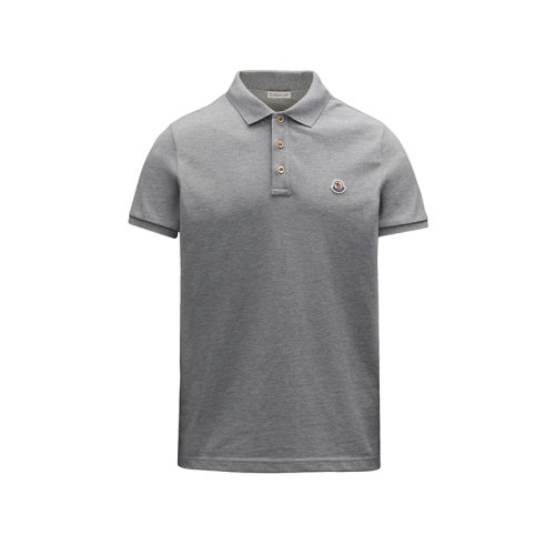 Moncler/蒙克萊 22年秋冬新款 男士灰色純棉徽標貼片短袖polo衫H10918A0000984556984