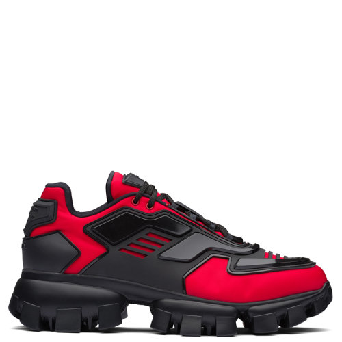 PRADA/普拉達  Cloudbust Thunder系列 男士紅色再生尼龍華達呢面料運動鞋2EG293_3LFV_F0011