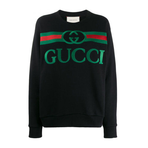 GUCCI/古馳女裝 服飾 棉質(zhì)圓領(lǐng)經(jīng)典LOGO款運動衫 女衛(wèi)衣 469250