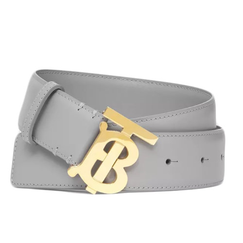 BURBERRY/博柏利新款 女士灰石南花色專屬標識圖案皮革腰帶35毫米80464311