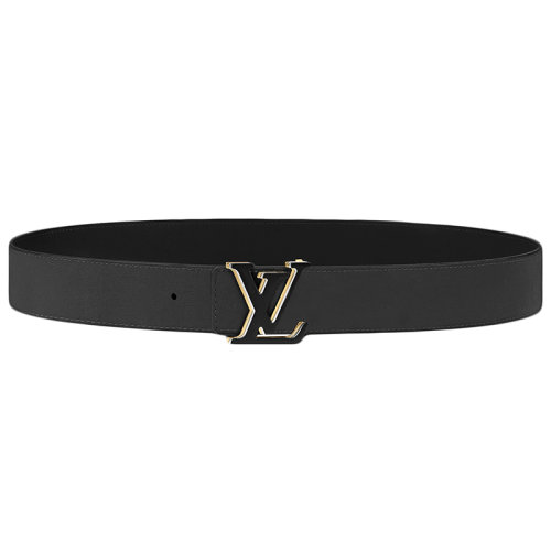 Louis Vuitton/路易威登 男士黑色和無煙灰色小牛皮金銀黑扣雙面腰帶40毫米M0226S