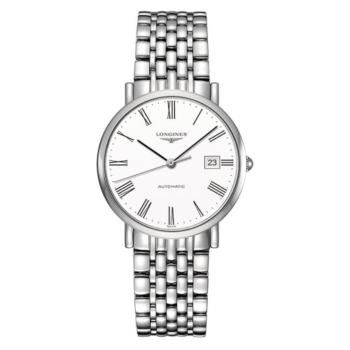 LONGINES/浪琴  博雅系列 自動機(jī)械表白盤羅馬數(shù)字精鋼表帶男表37毫米L4.810.4.11.6