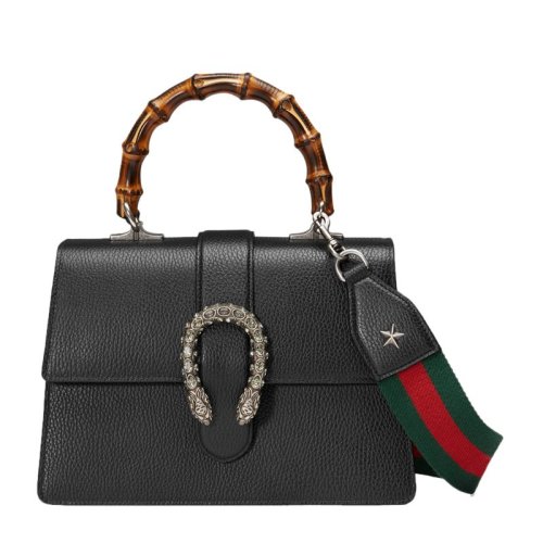 GUCCI/古馳  女士牛皮竹節手柄單肩斜挎包酒神包