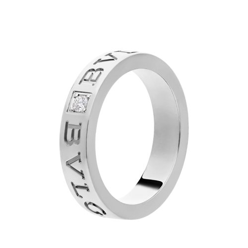 BVLGARI/寶格麗 BVLGARI系列18K金白金鑲鉆戒指   339981