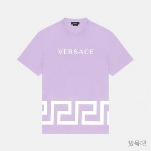  VERSACE/范思哲 男士紫色棉質短袖T恤 A88560 A235263 1L310 PLFSX