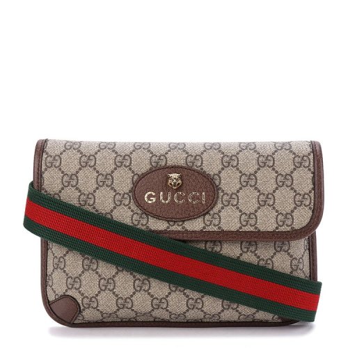 GUCCI/古馳 腰包 男士單肩 斜挎包 織物/配皮 493930 9C2VT