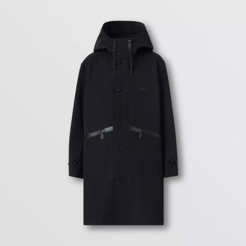  BURBERRY 22年秋冬 男士 徽標(biāo)裝飾寬松版型連帽風(fēng)雪大衣 80580191