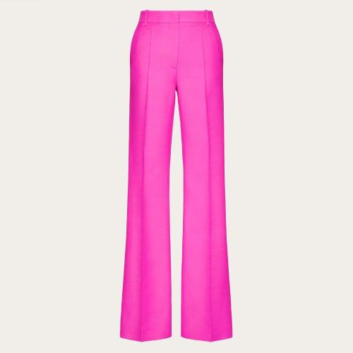  VALENTINO華倫天奴 22年秋冬 女士 休閑褲 PANTALON EN CREPE COUTURE 1B0RB5201CFUWT
