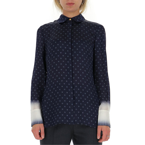 Tory Burch/湯麗柏琦  服裝 女襯衫 女性 藍黑色 女士長袖襯衫 56818  424
