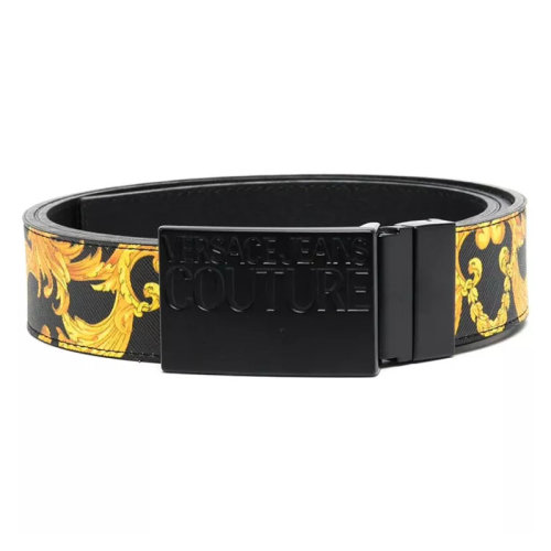VERSACE JEANS/范思哲牛仔  男士黑色時尚經典巴洛克花紋腰帶  ED8YWAF32-E71991-EM27