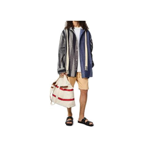  LOEWE羅意威 22年秋冬 男士 大衣 Patchwork hooded parka in cotton H616Y10X06-9990