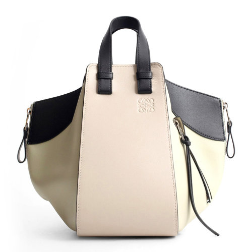 LOEWE/羅意威 女士拼色小牛皮經典字母徽標壓花小吊床袋單肩包斜挎包手提包女包 32630KS35-3957