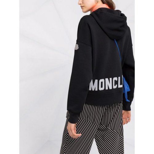  Moncler/蒙克萊 女士黑色棉質衛衣 8G00029809LC 999 PLFSX