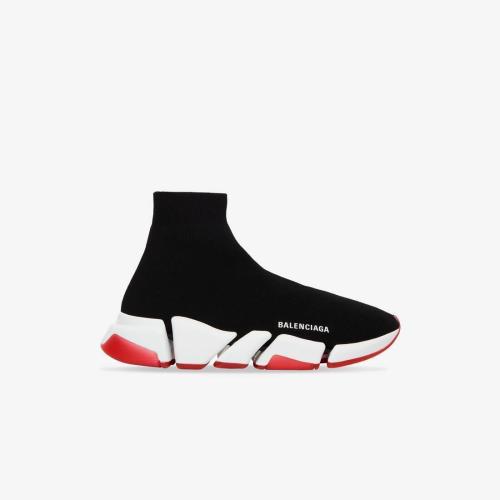  BALENCIAGA巴黎世家 22年秋冬 男士 休閑運動鞋 Speed 2.0 再生運動鞋，雙色透明鞋底 654020W2