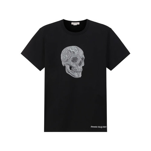 Alexander McQueen/亞歷山大麥昆【22春夏新款】男士棉質圓領短袖T恤 682521 QSZ54