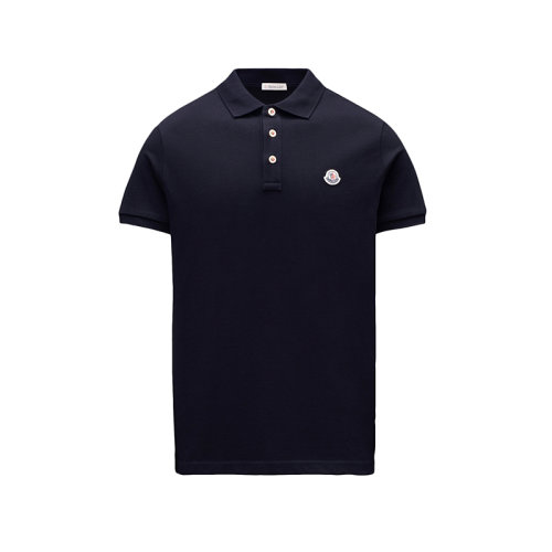 Moncler/蒙克萊 22年秋冬新款 男士深藍色純棉徽標貼片短袖polo衫H10918A000098455677X