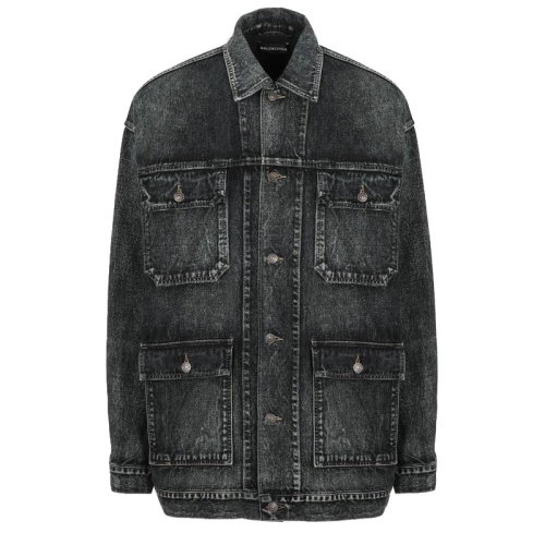 Balenciaga/巴黎世家  男裝 時尚簡約 男士黑色棉質牛仔外套夾克 626120TIW253964 HKY012467