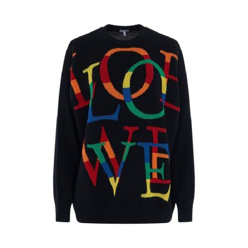  LOEWE/羅意威 女士黑色時尚休閑針織衫/毛衫 S359Y14K631489 PLFSX