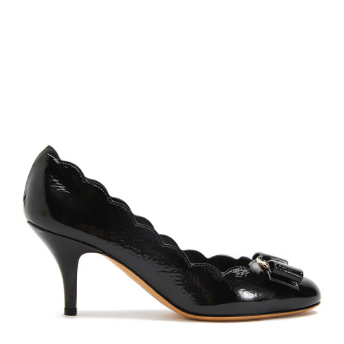 Salvatore Ferragamo/菲拉格慕 黑色 女士蝴蝶結飾CARLA高跟鞋 733794-01R409