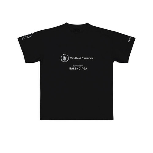 Balenciaga/巴黎世家 22年秋冬新款 WFP系列 女士黑色純棉藝術畫印花短袖T恤612965TMVL21070