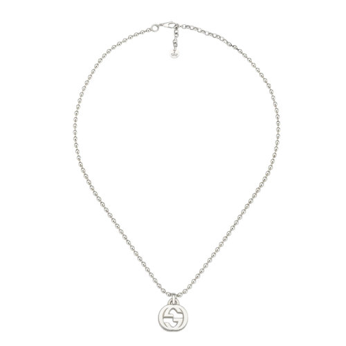 GUCCI/古馳 經(jīng)典款 925銀雙G吊墜圓形珠子鏈條項(xiàng)鏈479219J84008106