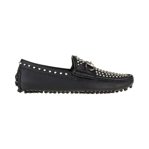 GUCCI/古馳 男士黑色牛皮樂福鞋 374452-A9L00-1000