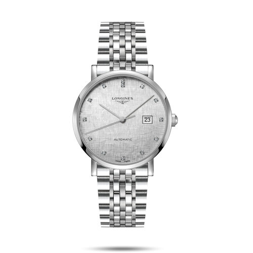 LONGINES/浪琴 22年秋冬新款 博雅系列 男士銀色格紋表盤自動機械機芯精鋼表殼表帶腕表41毫米L4.911.4.77.6