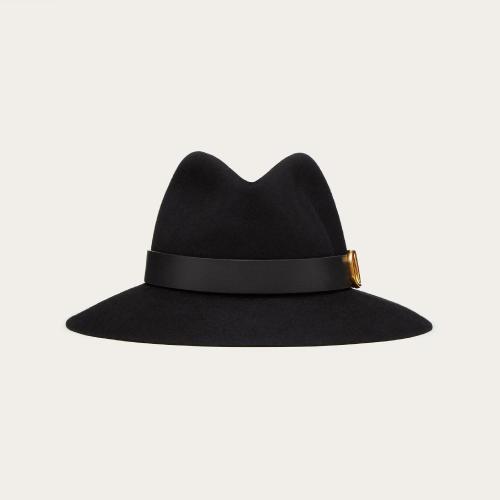  VALENTINO華倫天奴 22年秋冬 女士 帽子 CHAPEAU FEDORA VLOGO SIGNATURE WW2HAA26YTEN01 預定商品1-3周發貨